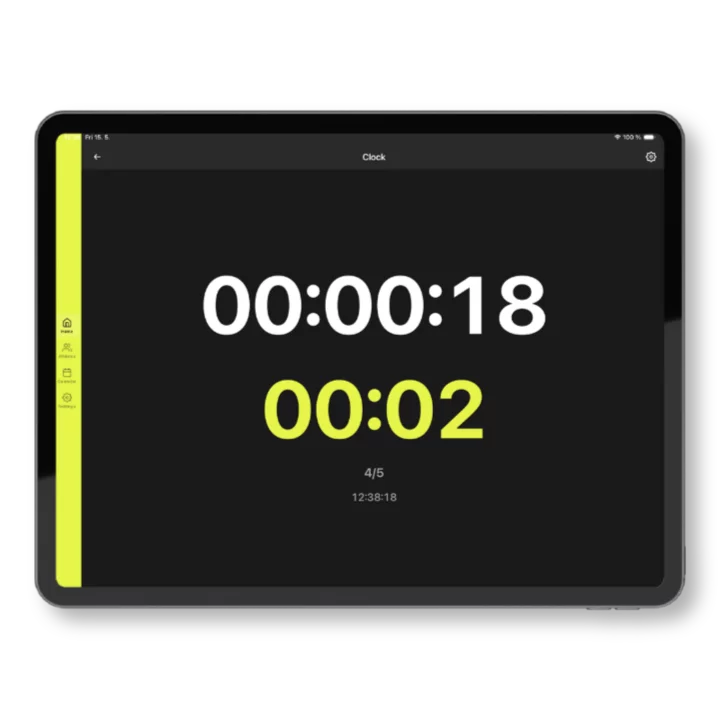 Countdown timer for athlete training starts