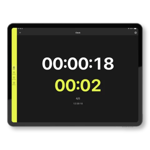 Countdown timer for athlete training starts