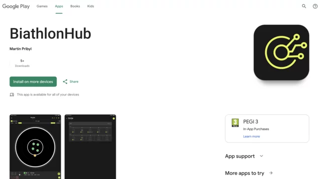 Preview of BiathlonHub in Google play